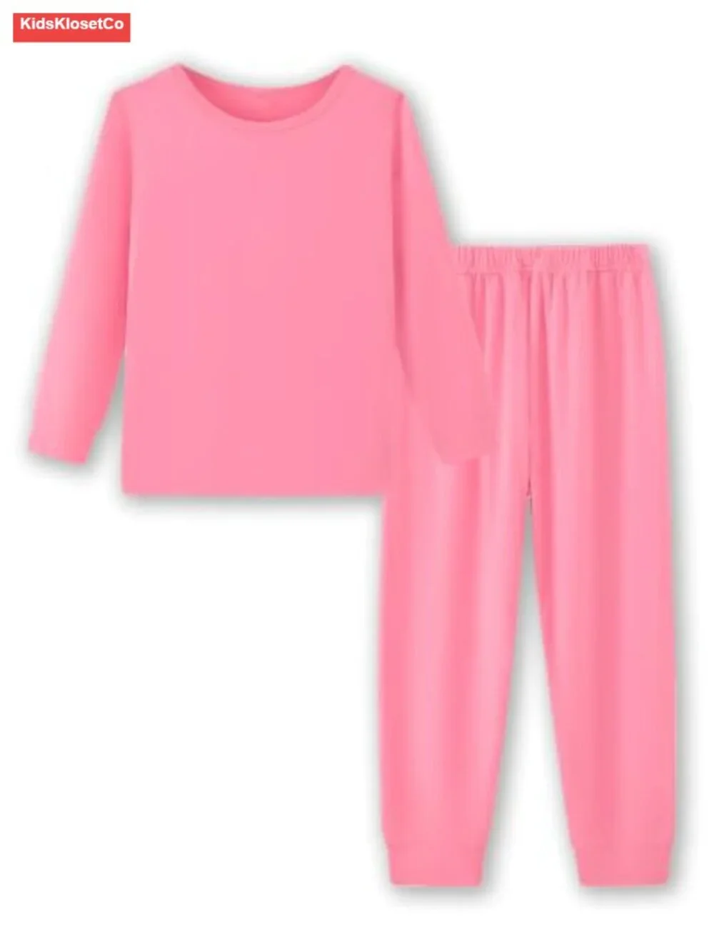 Girls 2-Piece Long Sleeve Pant Set Stretchy Lounge Outfit